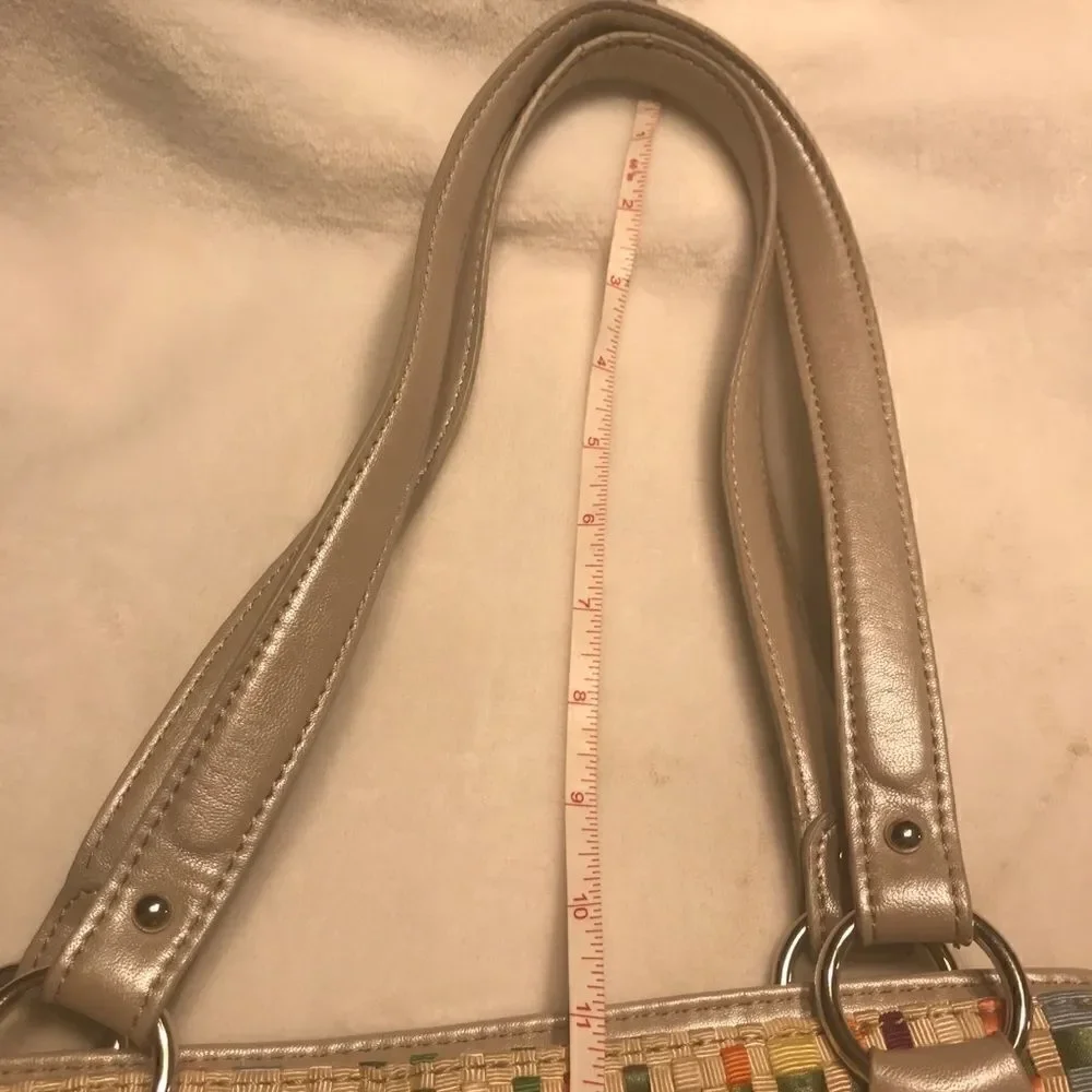 Lina Multi-Color Woven Tote